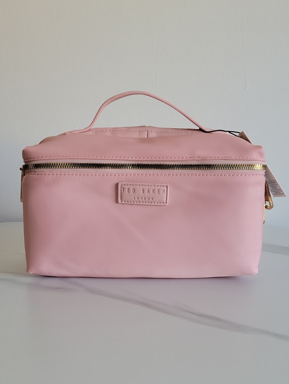 New Ted Baker Blush Pink Top-Handle Cosmetic Pouch